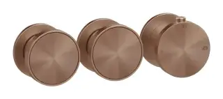 Термостат Gessi Origini, с 2 независимыми выходами, внешние части, цвет Copper Brushed PVD