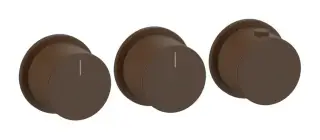 Термостат Gessi Tondo, настенный, с 2 независимыми выходами, встраиваемый, цвет Dark Bronze