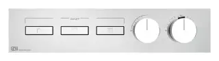 Термостат Gessi HI-FI, до 3 функций одновременно, с кнопками вкл/выкл, встраиваемый, внешняя часть, цвет Chrome