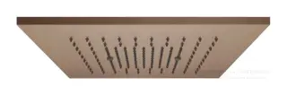 Накладная панель верхнего душ Gessi Minimali, 350x350 мм, с функцией дождя, цвет Copper Brushed PVD