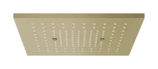Накладная панель верхнего душа Gessi Afilo, с функцией дождя, 305x305 мм, внешняя часть, цвет Brushed Brass PVD