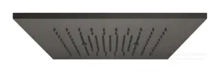 Накладная панель верхнего душ Gessi Minimali 350x350 мм, с функцией дождя, цвет Black Metal Brushed PVD