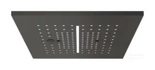 Накладная панель верхнего душа Gessi Minimali 350x350 мм, для многофункциональной душевой системы, цвет Black Metal Brushed PVD