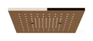Накладная панель верхнего душа Gessi Afilo, с функцией дождя, 300x300 мм, цвет Copper PVD