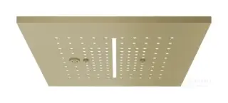 Накладная панель верхнего душа Gessi Minimali 350x350 мм, для многофункциональной душевой системы, цвет Brass Brushed PVD