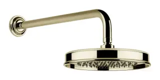 Верхний душ Gessi Venti20, Ø200 мм, для настенного крепления, поворотный, цвет Brass PVD