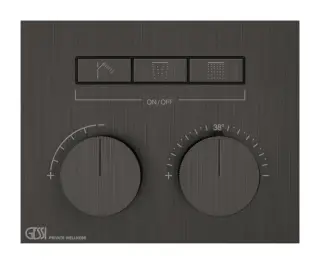 Термостат Gessi HI-FI, до 3-х функций одновременно, встраиваемый, настенный, цвет Black Metal Brushed PVD