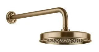 Верхний душ Gessi Venti20, Ø200 мм, для настенного крепления, поворотный, цвет Warm Bronze Br. PVD