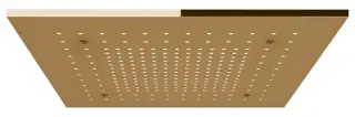 Накладная панель верхнего душа Gessi Afilo, с функцией дождя, 500х500 мм, цвет copper Brushed PVD