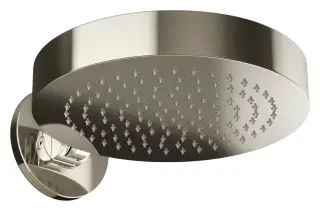Верхний душ Gessi Tondo, поворотный, Ø320 мм, с защитой от известкового налёта, Н-331 мм, цвет Nickel PVD