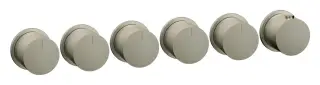 Термостат Gessi Tondo, с 5 независимыми выходами, внешние части, цвет Finox Brushed Nickel