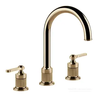 Cмеситель для раковины Gessi Venti20, с зонтичным изливом, донный клапан, цвет Warm Bronze PVD
