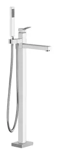 Cмеситель для ванны Gessi Rettangolo К, напольный, с душевой лейкой, внешняя часть, цвет Chrome