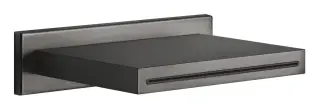 Излив для душа Gessi, каскадный, настенное крепление, для смесителя удаленного управления, цвет Black Metal Brushed PVD