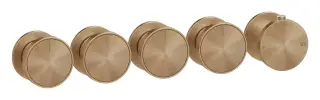 Термостат Gessi Origini, с 4 независимыми выходами, встраиваемый, цвет Warm Bronze Br. PVD