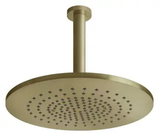 Верхний душ Gessi316, Ø355 мм, шарнирный для потолочного крепления, цвет Brushed Brass PVD