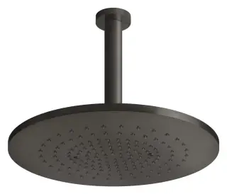 Верхний душ Gessi316, Ø355 мм, шарнирный для потолочного крепления, цвет Black Metal Brushed PVD
