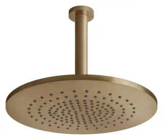 Верхний душ Gessi316, Ø355 мм, шарнирный для потолочного крепления, цвет Warm Bronze Brushed PVD