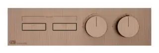 Термостат Gessi HI-FI, до 2-х функций одновременно, встраиваемый, внешняя часть, цвет Copper Brushed PVD