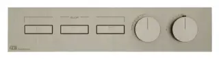 Термостат Gessi HI-FI, с кнопками вкл/выкл, до 3 функций одновременно, внешняя часть, ширина 455 мм, цвет Finox Brushed Nickel