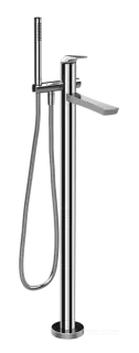 Cмеситель для ванны Gessi Ventaglio, h1069 мм, напольный, с переключателем и ручным душем, внешняя часть, цвет Chrome