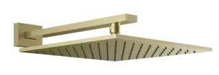 Верхний душ Gessi Rettangolo, настенный, 300x300 мм, цвет Brushed Brass PVD