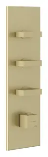 Термостат Gessi Rettangolo, на 3 потребителя, 109х366 мм, цвет Brushed Brass PVD