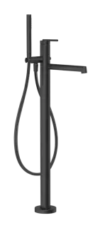 Смеситель для ванны Gessi Ingranaggio, напольный, с ручным душем, встраиваемый, цвет Matte Black