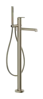 Смеситель для ванны Gessi Ingranaggio, напольный, с ручным душем, встраиваемый, цвет Finox Brushed Nickel