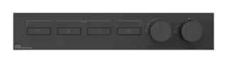 Термостат Gessi HI-FI, с кнопками вкл/выкл, до 4 функций одновременно, внешняя часть, ширина 535 мм, цвет Matte Black