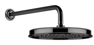 Верхний душ Gessi Venti20, настенный, Ø300 мм, цвет Black Metal PVD