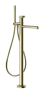 Cмеситель для ванны Gessi Anello, напольный, с душевой лейкой, встраиваемый, цвет Brass PVD