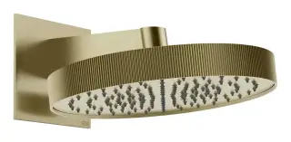 Верхний душ Gessi Inverso, Ø300 мм, с настенным креплением, цвет Brass Brushed PVD