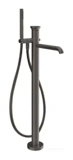 Смеситель для ванны Gessi Origini, напольный, с душевой лейкой, внешняя часть, цвет Black Metal Brushed PVD