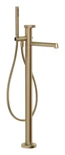 Cмеситель для ванны Gessi Anello, напольный, с душевой лейкой, встраиваемый, цвет Warm Bronze Brushed PVD