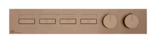 Термостат Gessi HI-FI, с кнопками вкл/выкл, до 4 функций одновременно, внешняя часть, ширина 535 мм, цвет Copper Brushed PVD