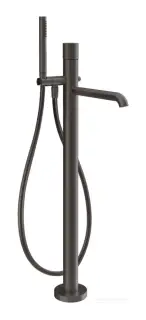 Смеситель для ванны Gessi Habito, напольный, встраиваемый, цвет Black Metal Brushed PVD