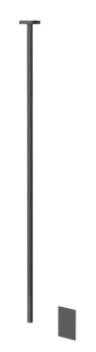 Потолочный смеситель Gessi Inciso Sensor Taps, электронный, с кран-фильтром для регулировки температуры и напора, внешняя часть, цвет Matte Black