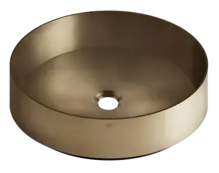 Раковина Gessi, накладная, без перелива, Ø400хh125 мм, цвет Warm Bronze Brushed PVD