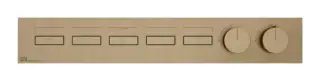 Термостат Gessi HI-FI, с кнопками вкл/выкл, до 5 функций одновременно, внешняя часть, ширина 615 мм, цвет Warm Bronze Brushed PVD