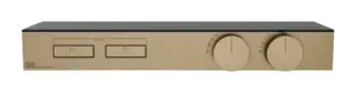 Термостат Gessi HI-FI, с полочкой, с кнопками вкл/выкл, до 2 функций одновременно, внешняя часть, ширина 480 мм, цвет Warm Bronze Brushed PVD