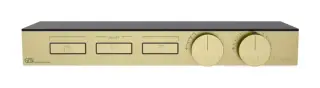 Термостат Gessi HI-FI, с полочкой, до 3-х функций одновременно, встраиваемый, цвет Brass Brushed PVD