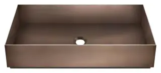 Раковина Gessi Total Look, накладная, из нержавеющей стали, без перелива, 600x350 мм, цвет Copper Brushed PVD