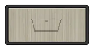 Кнопка Gessi Hi-Fi, с символом наполнение ванны для термостатов 63006 и 63081, внешняя часть, цвет Finox Brushed Nickel