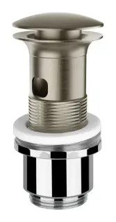 Донный клапан Gessi Technical, автоматический Stop&Go, для раковины c переливом, цвет Finox Brushed Nickel
