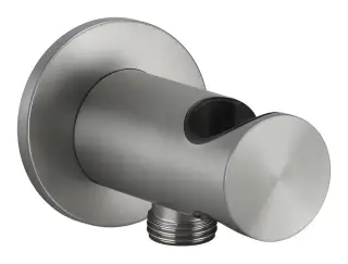 Держатель для душевой лейки Gessi316, с отводом воды, цвет Steel Brushed