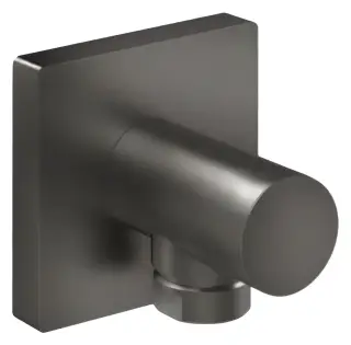 Шланговое подсоединение Gessi Rilievo, настенное, Н-60 мм, цвет Black Metal Brushed PVD