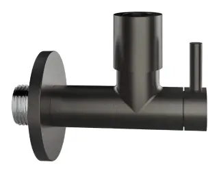 Кран-фильтр под раковину Gessi Technical Accessories, с подводом воды, запорный, цвет Black Metal Brushed PVD