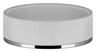 Мыльница Gessi Inciso ⌀115 мм, настольная, цвет White/Chrome