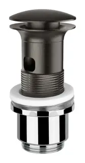 Донный клапан Gessi Technical, автоматический Stop&Go, для раковины c переливом, цвет Black Metal Brushed PVD
